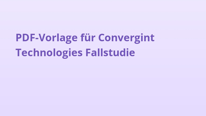 PDF-Vorlage für Convergint Technologies Fallstudie