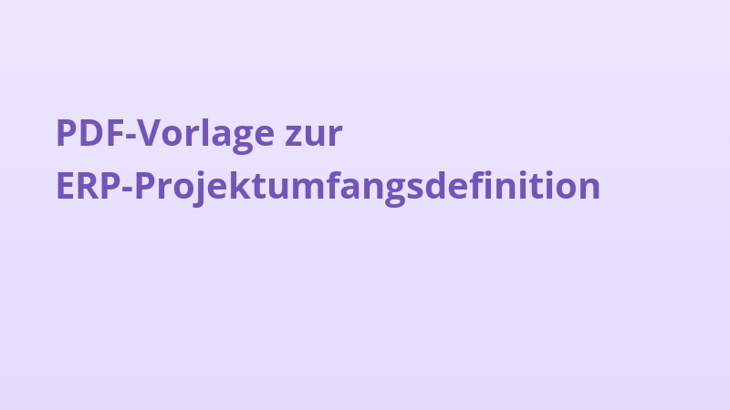 PDF-Vorlage zur ERP-Projektumfangsdefinition