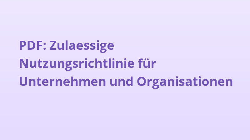 PDF: Zulaessige Nutzungsrichtlinie für Unternehmen und Organisationen