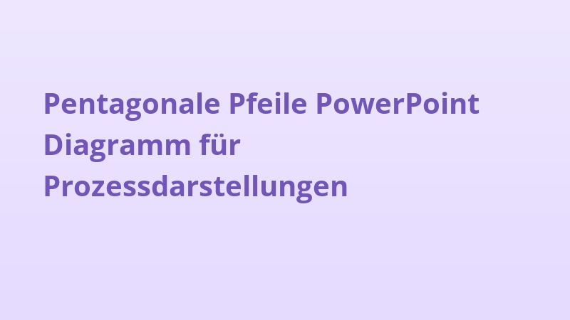 Pentagonale Pfeile PowerPoint Diagramm für Prozessdarstellungen