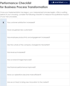 performance-checkliste-business-prozess-transformation