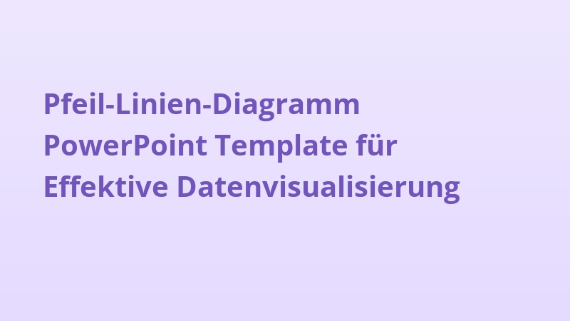 Pfeil-Linien-Diagramm PowerPoint Template für Effektive Datenvisualisierung