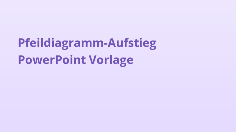 Pfeildiagramm-Aufstieg PowerPoint Vorlage