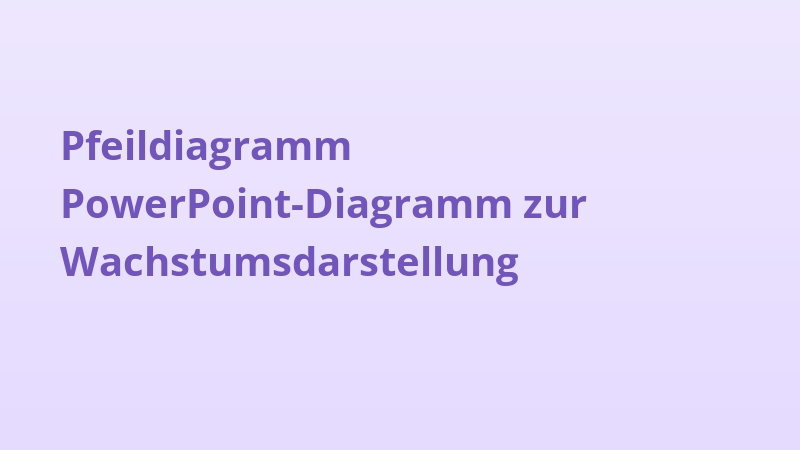 Pfeildiagramm PowerPoint-Diagramm zur Wachstumsdarstellung