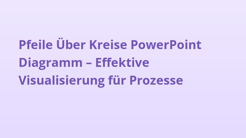 Pfeile Über Kreise PowerPoint Diagramm – Effektive Visualisierung für Prozesse