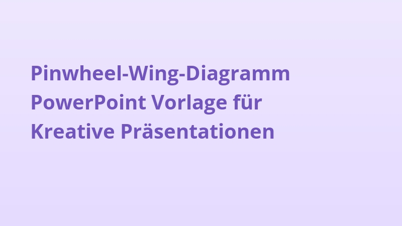 Pinwheel-Wing-Diagramm PowerPoint Vorlage für Kreative Präsentationen