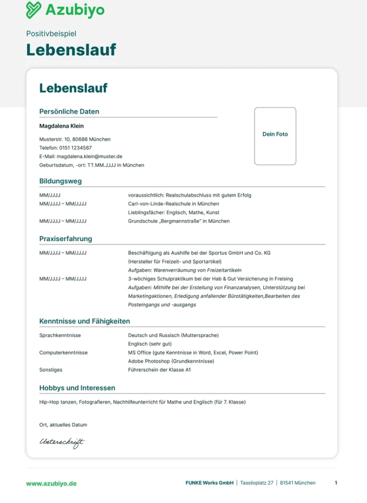positive-lebenslauf-vorlage-fuer-bewerbungen