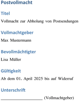 postvollmacht-zur-abholung-von-postsendungen