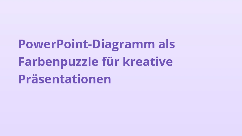 PowerPoint-Diagramm als Farbenpuzzle für kreative Präsentationen