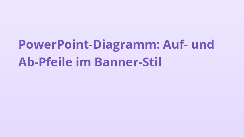 PowerPoint-Diagramm: Auf- und Ab-Pfeile im Banner-Stil