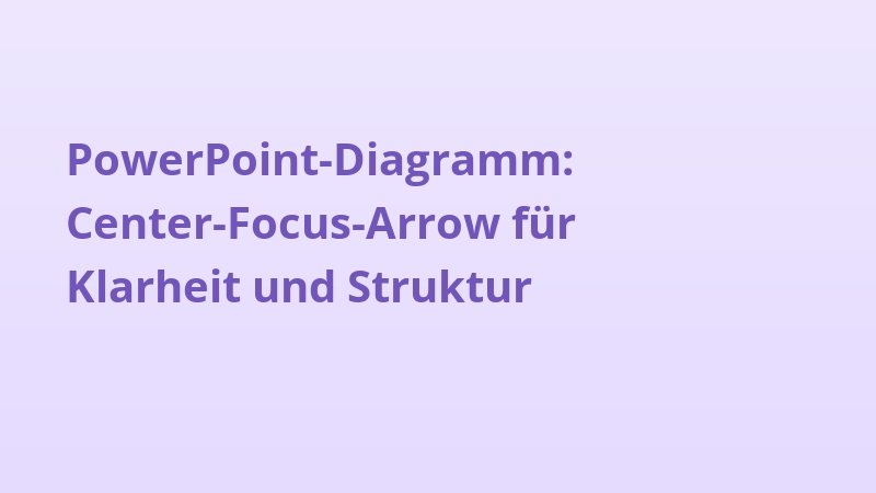 PowerPoint-Diagramm: Center-Focus-Arrow für Klarheit und Struktur