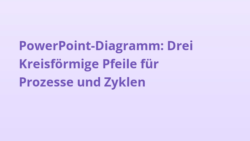 PowerPoint-Diagramm: Drei Kreisförmige Pfeile für Prozesse und Zyklen