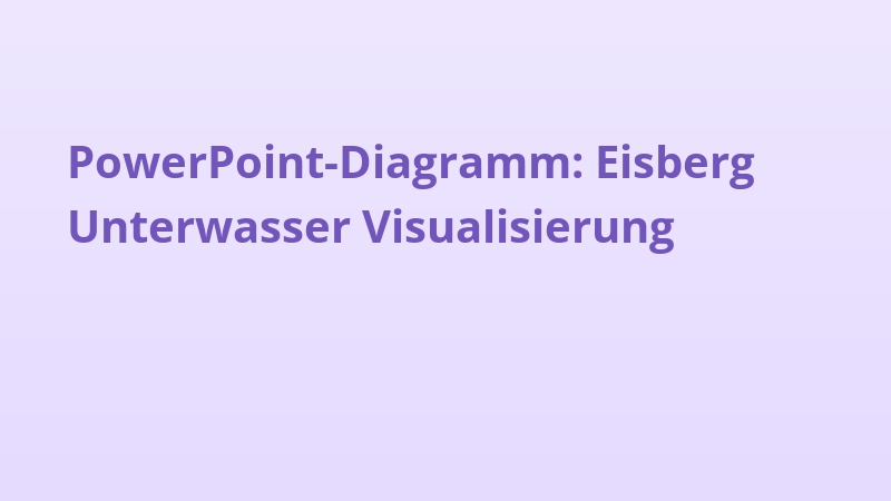 PowerPoint-Diagramm: Eisberg Unterwasser Visualisierung