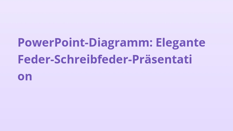 PowerPoint-Diagramm: Elegante Feder-Schreibfeder-Präsentation