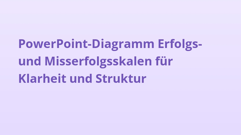 PowerPoint-Diagramm Erfolgs- und Misserfolgsskalen für Klarheit und Struktur