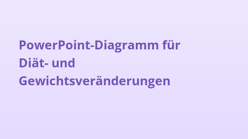PowerPoint-Diagramm für Diät- und Gewichtsveränderungen
