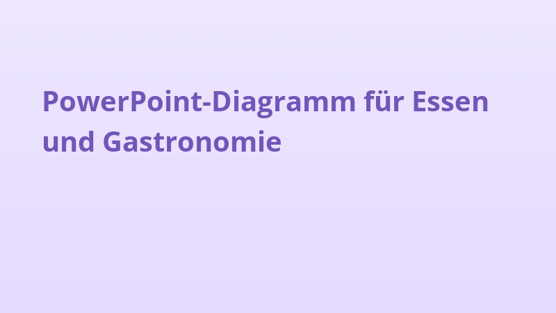 PowerPoint-Diagramm für Essen und Gastronomie