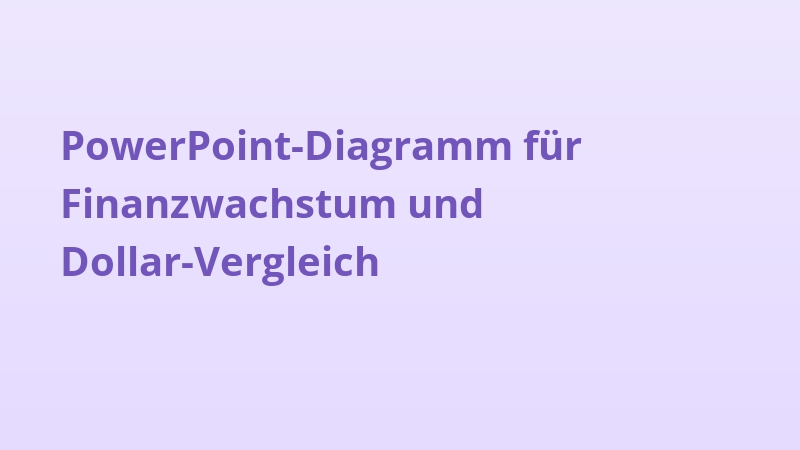 PowerPoint-Diagramm für Finanzwachstum und Dollar-Vergleich