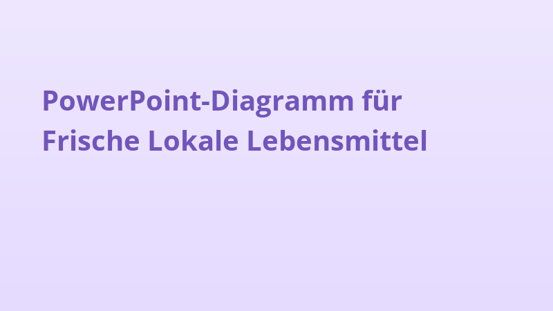 PowerPoint-Diagramm für Frische Lokale Lebensmittel