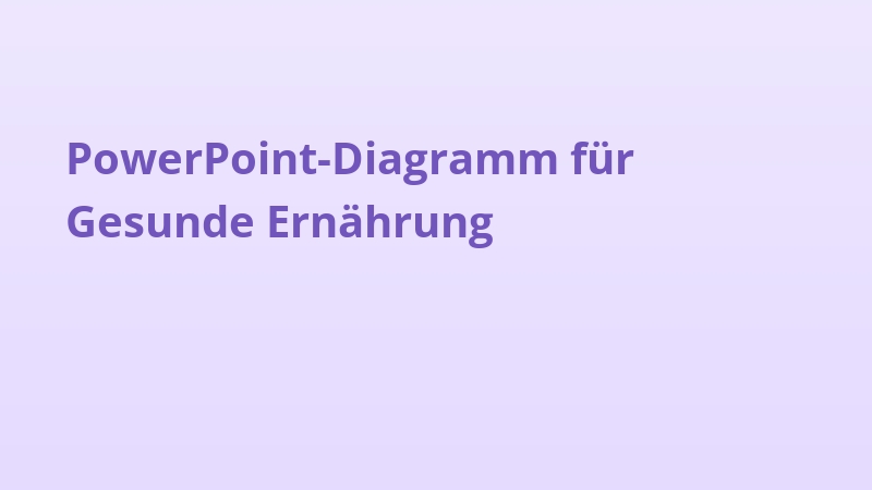 PowerPoint-Diagramm für Gesunde Ernährung