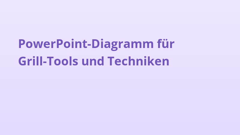 PowerPoint-Diagramm für Grill-Tools und Techniken