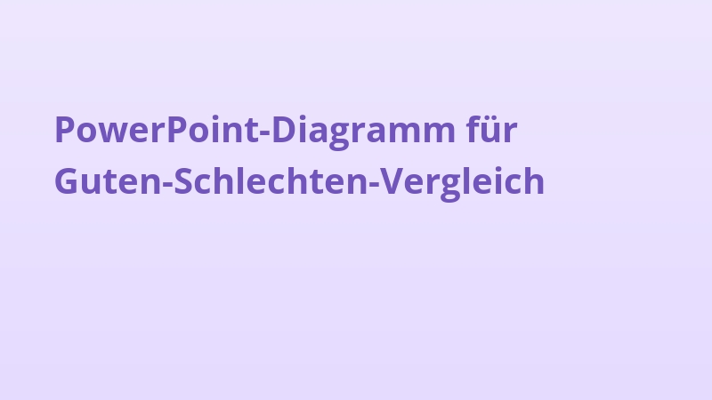 PowerPoint-Diagramm für Guten-Schlechten-Vergleich