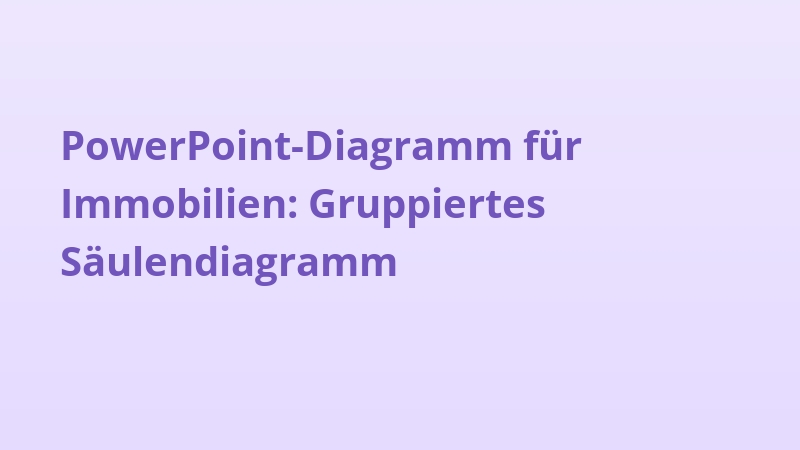 PowerPoint-Diagramm für Immobilien: Gruppiertes Säulendiagramm
