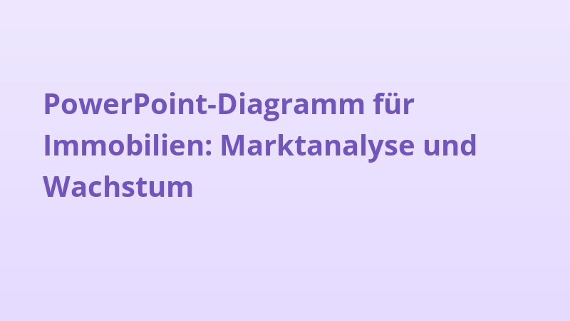 PowerPoint-Diagramm für Immobilien: Marktanalyse und Wachstum