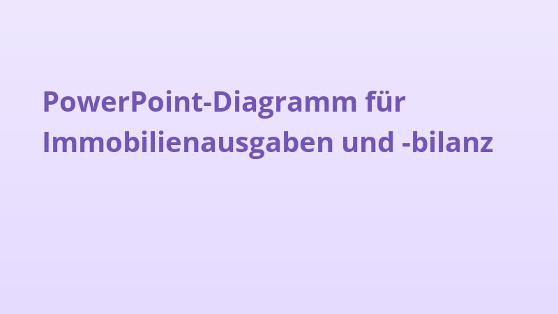 PowerPoint-Diagramm für Immobilienausgaben und -bilanz