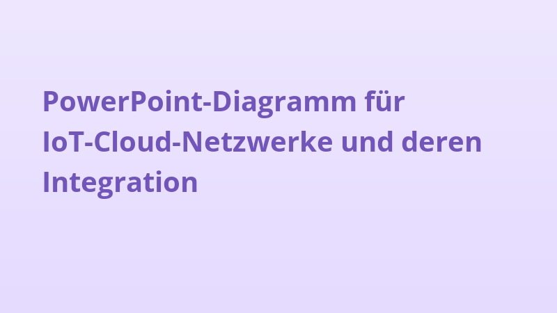 PowerPoint-Diagramm für IoT-Cloud-Netzwerke und deren Integration