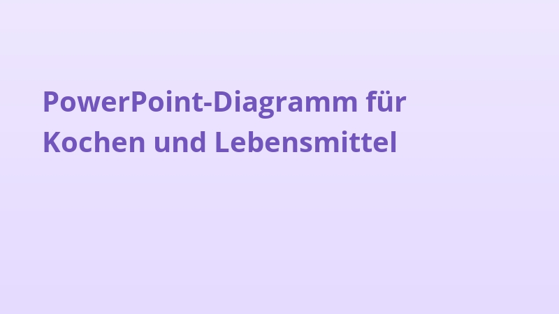 PowerPoint-Diagramm für Kochen und Lebensmittel