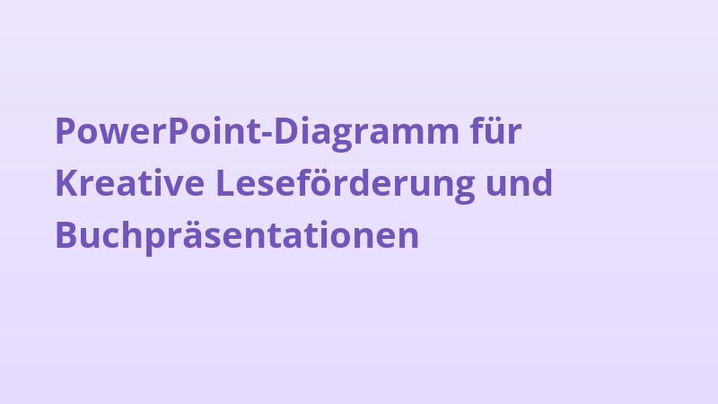 PowerPoint-Diagramm für Kreative Leseförderung und Buchpräsentationen