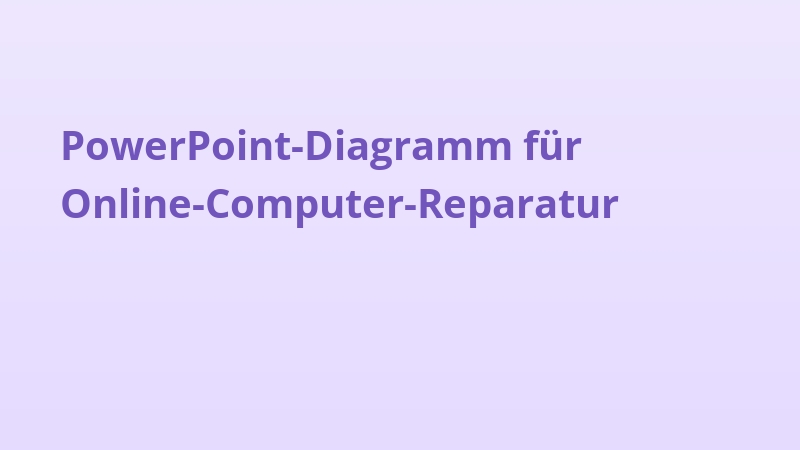 PowerPoint-Diagramm für Online-Computer-Reparatur