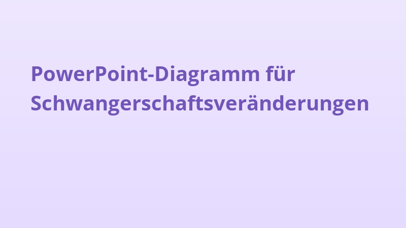 PowerPoint-Diagramm für Schwangerschaftsveränderungen