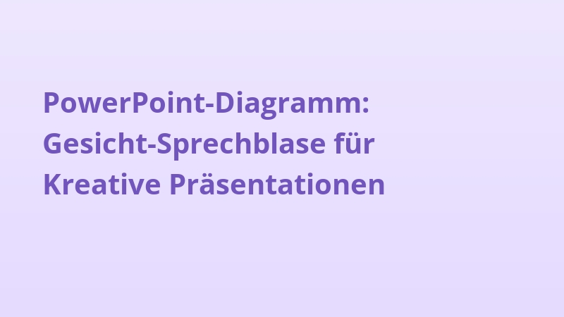 PowerPoint-Diagramm: Gesicht-Sprechblase für Kreative Präsentationen