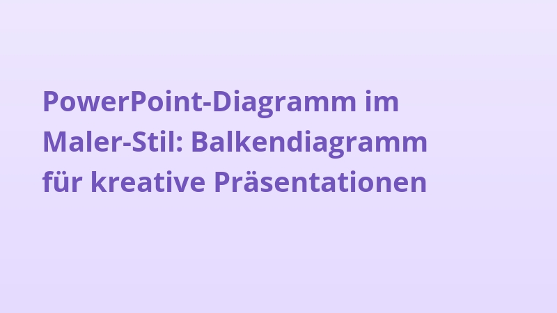 PowerPoint-Diagramm im Maler-Stil: Balkendiagramm für kreative Präsentationen