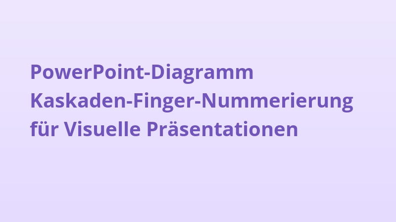 PowerPoint-Diagramm Kaskaden-Finger-Nummerierung für Visuelle Präsentationen