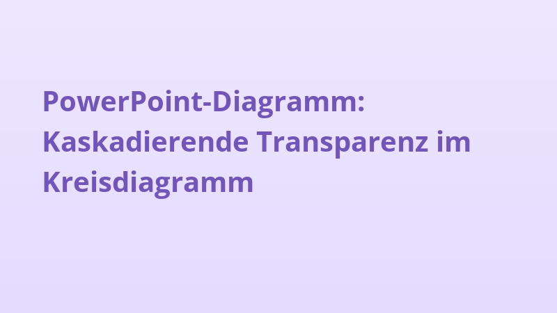 PowerPoint-Diagramm: Kaskadierende Transparenz im Kreisdiagramm