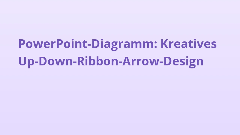 PowerPoint-Diagramm: Kreatives Up-Down-Ribbon-Arrow-Design