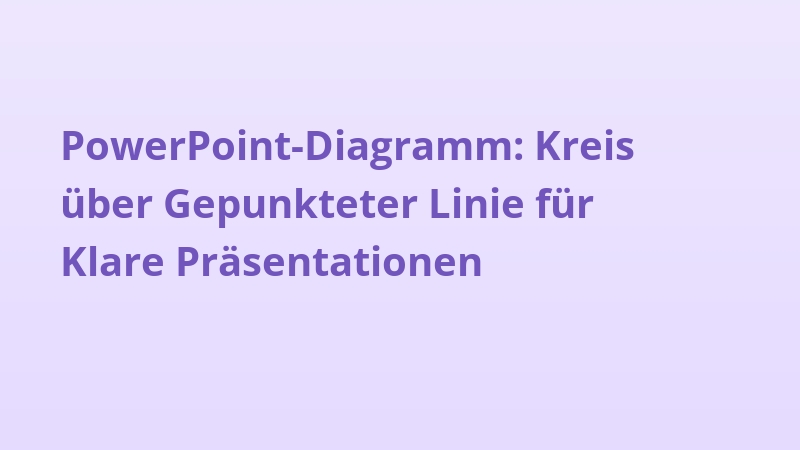 PowerPoint-Diagramm: Kreis über Gepunkteter Linie für Klare Präsentationen