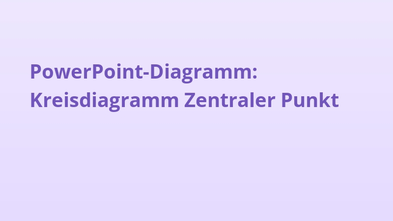 PowerPoint-Diagramm: Kreisdiagramm Zentraler Punkt