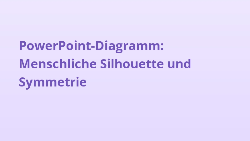 PowerPoint-Diagramm: Menschliche Silhouette und Symmetrie