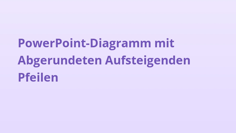 PowerPoint-Diagramm mit Abgerundeten Aufsteigenden Pfeilen