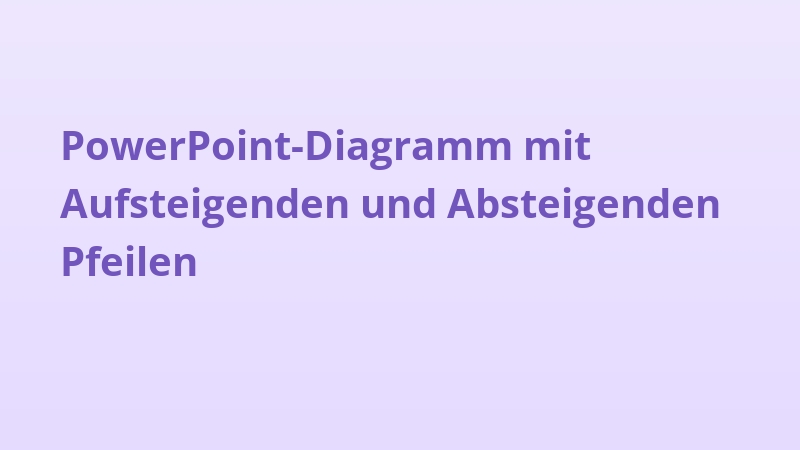 PowerPoint-Diagramm mit Aufsteigenden und Absteigenden Pfeilen