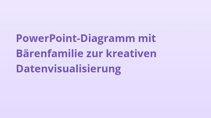 PowerPoint-Diagramm mit Bärenfamilie zur kreativen Datenvisualisierung