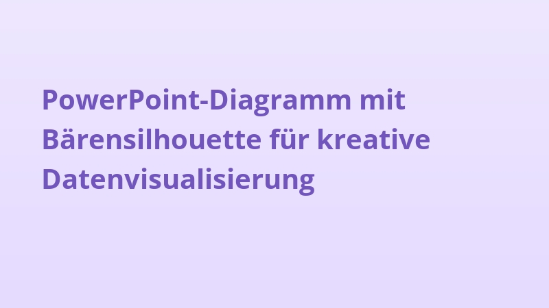 PowerPoint-Diagramm mit Bärensilhouette für kreative Datenvisualisierung