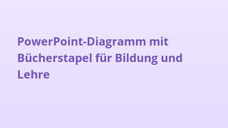 PowerPoint-Diagramm mit Bücherstapel für Bildung und Lehre