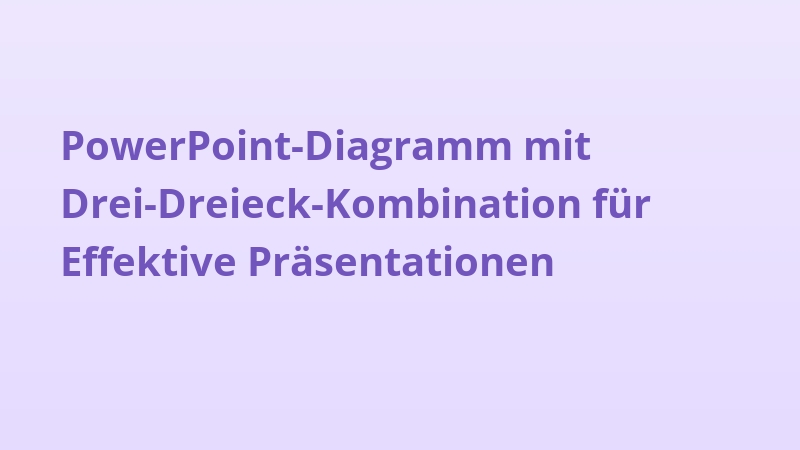 PowerPoint-Diagramm mit Drei-Dreieck-Kombination für Effektive Präsentationen