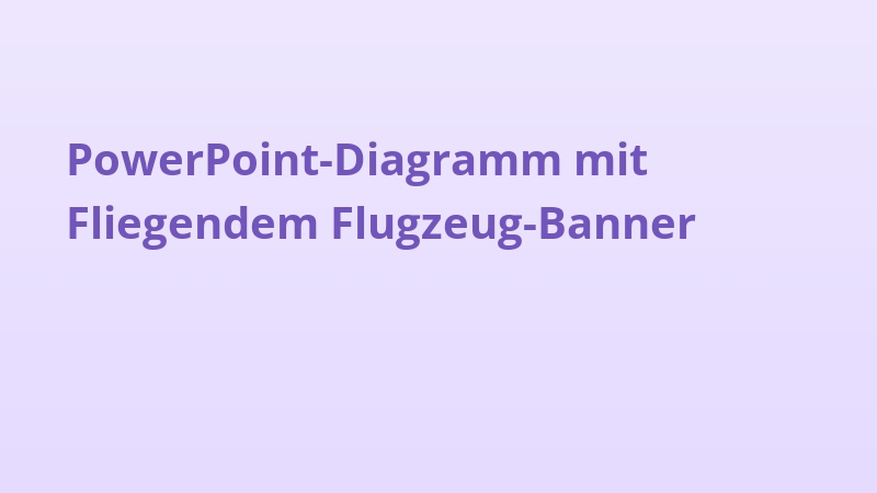 PowerPoint-Diagramm mit Fliegendem Flugzeug-Banner