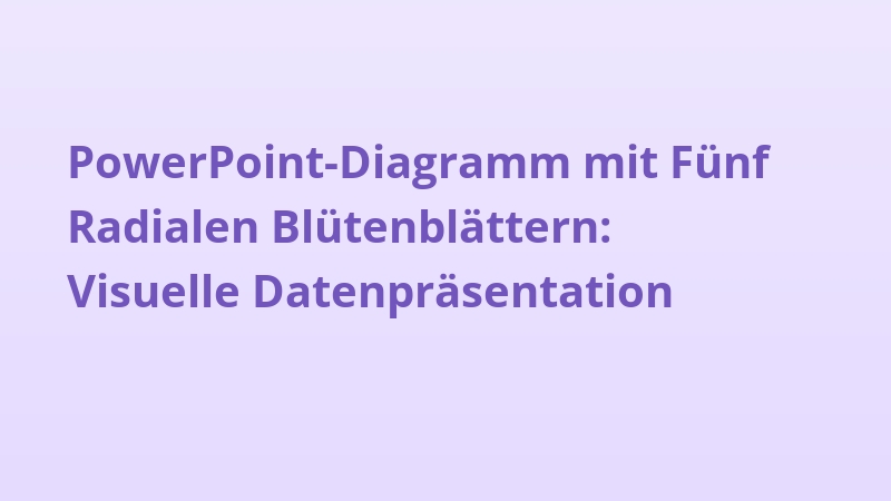 PowerPoint-Diagramm mit Fünf Radialen Blütenblättern: Visuelle Datenpräsentation